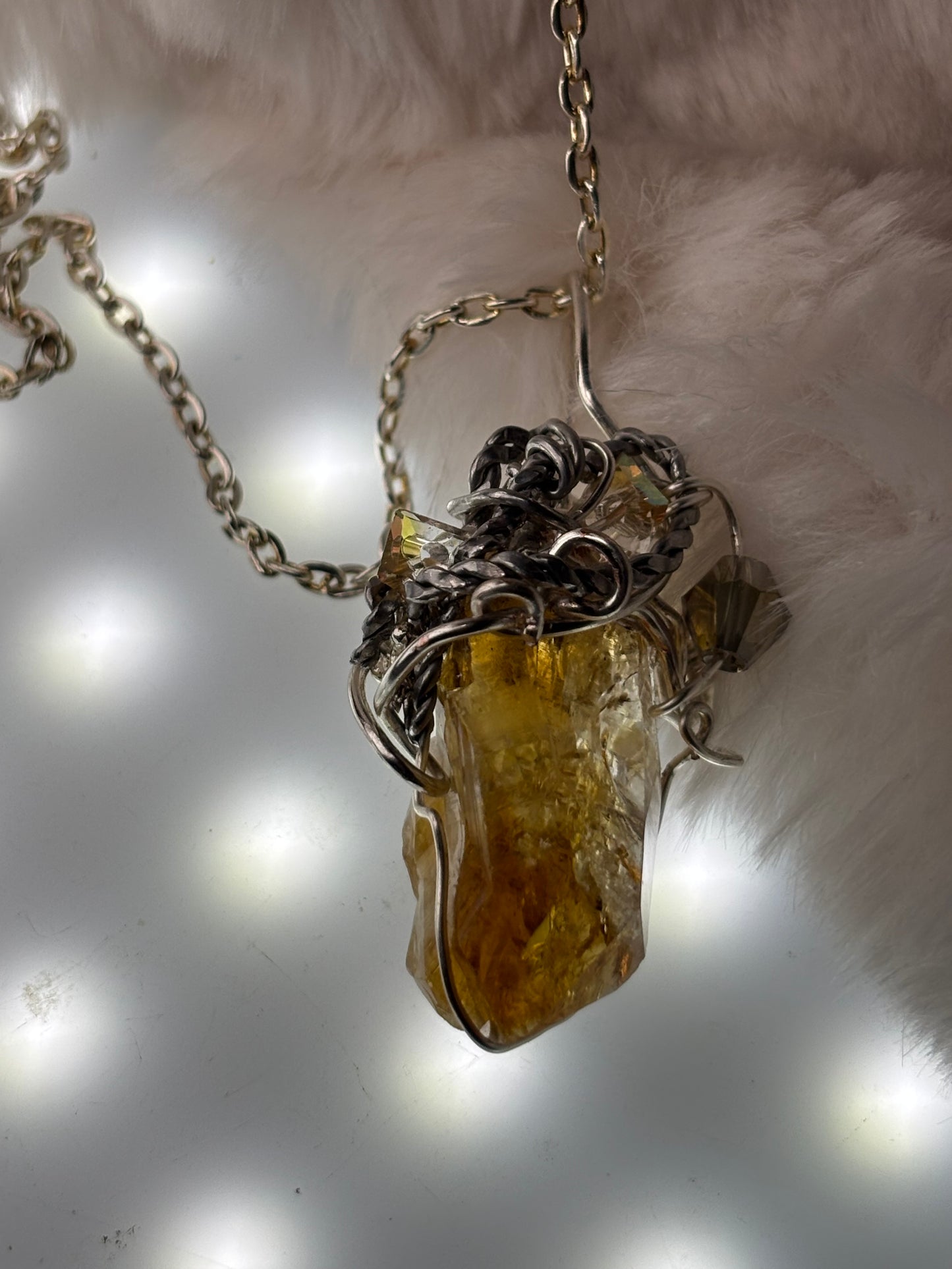 Solar Talisman: citrine pendant