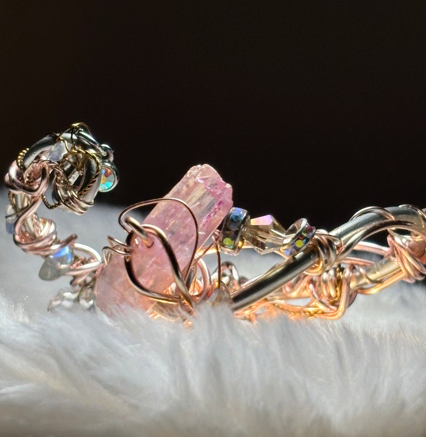 Pink crystal bracelet: heal my heart ￼