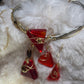 Fire drop: candy collection: pendant /earring /bracelet set
