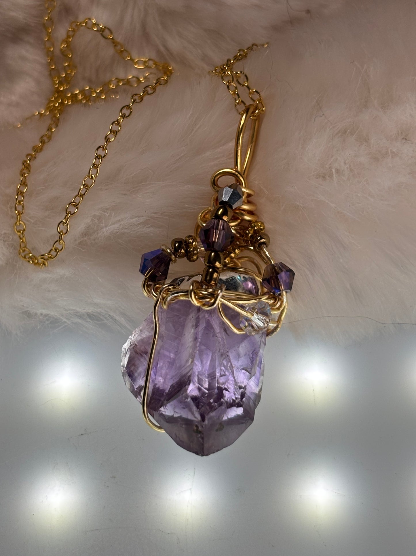 Amethyst Crown Amulet: amethyst pendant