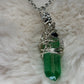 Green Daydream: green or irradiated crystal pendant
