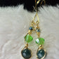 Green Forest Light: green nephrite earrings