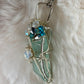 Hidden Prism, Rainbow Magic: green radiated crystal pendant