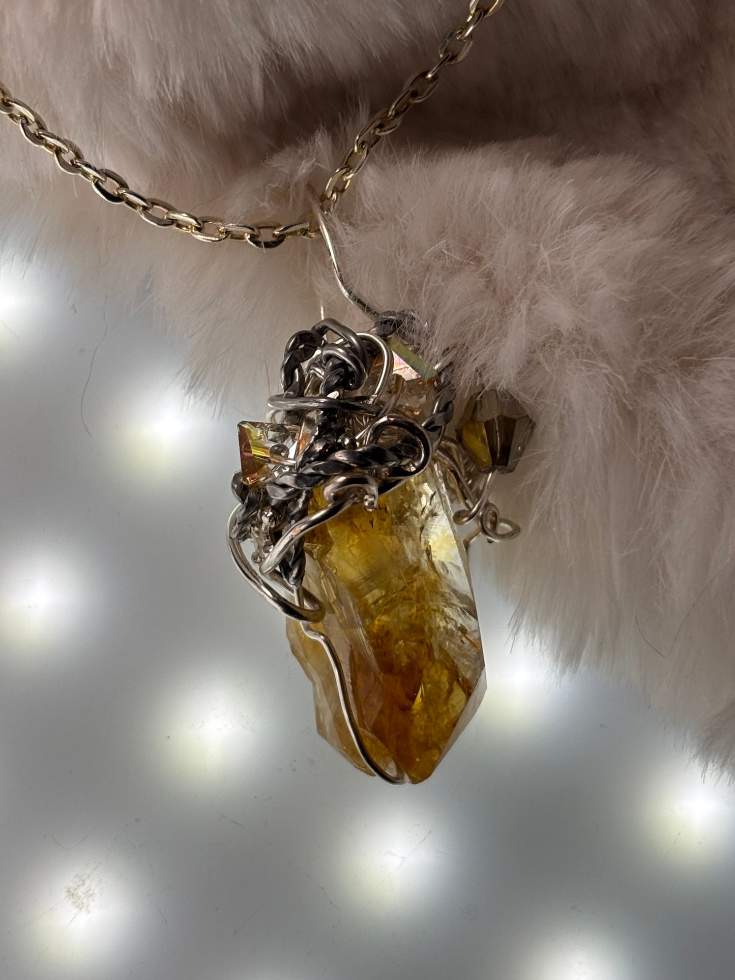 Solar Talisman: citrine pendant
