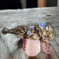 Dragon Vein Agate, Amethyst, Moonstone Bracelet:    DRAGON RIDER