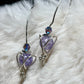 Dream Heart: violet￼lepidolite earrings ￼
