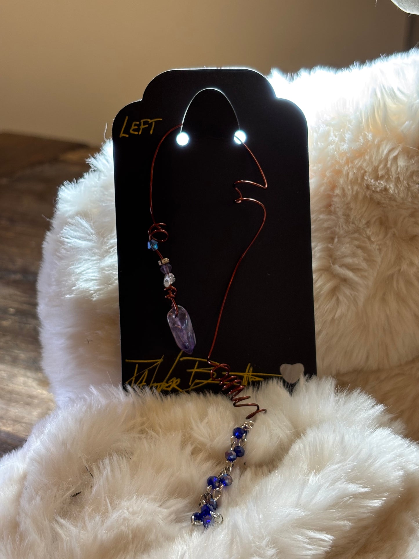 Vow of the Amethyst Guardian: Left Earcuff