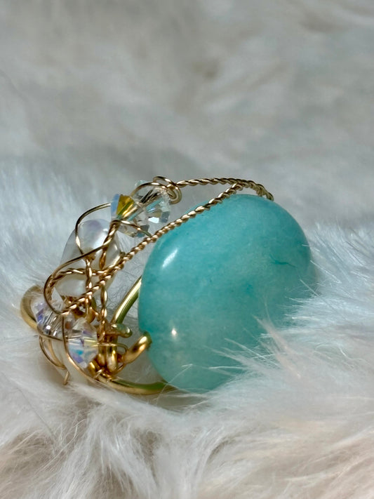 Larimar Ring: tranquil waters ￼