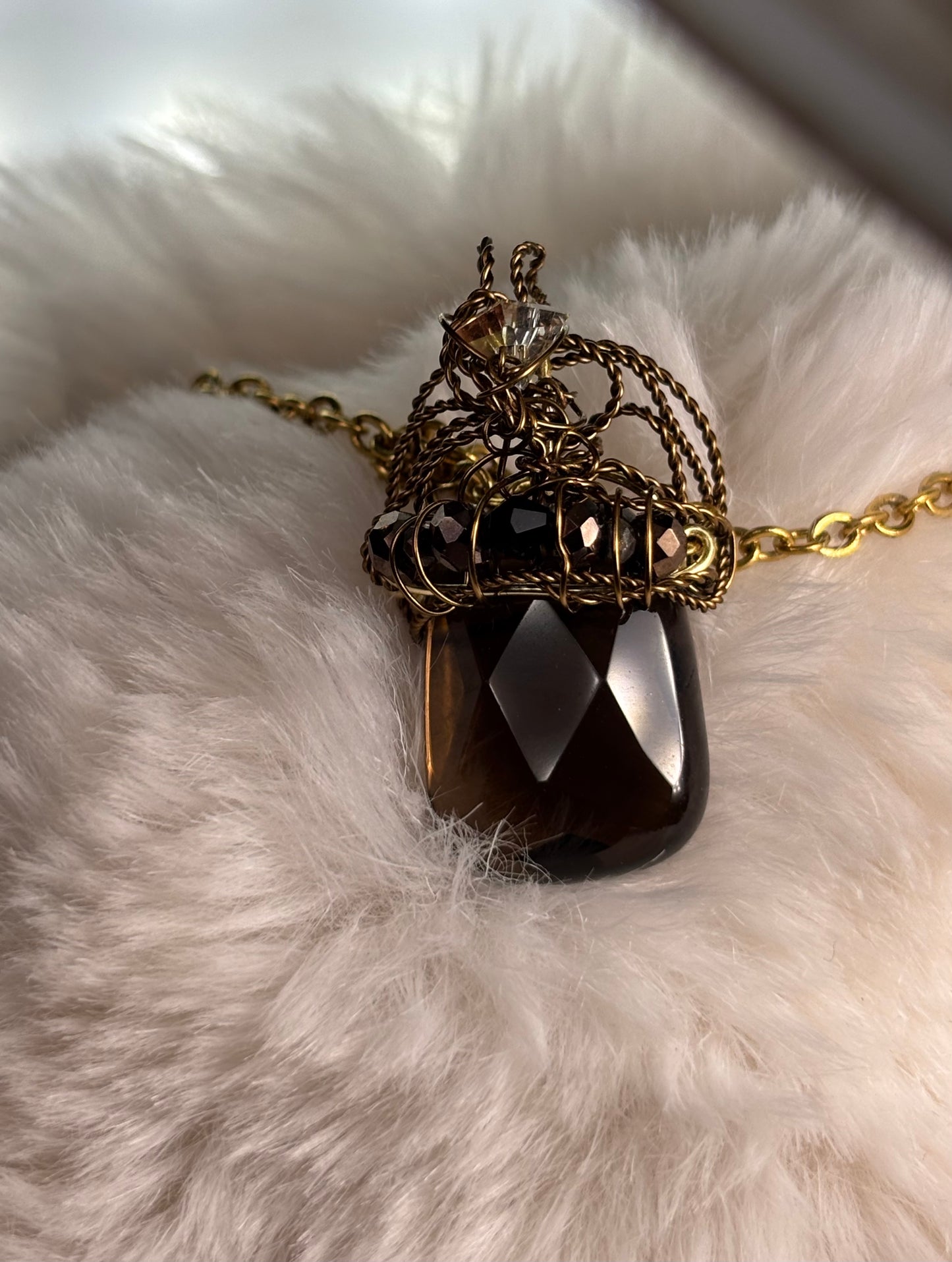 The Velvet Heirloom: vintage topaz pendant (set available)￼