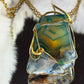 Sacred Shield of Madagascar Collection: The Glow of the Ocean-￼Rare Sea Agate pendant from Madagascar