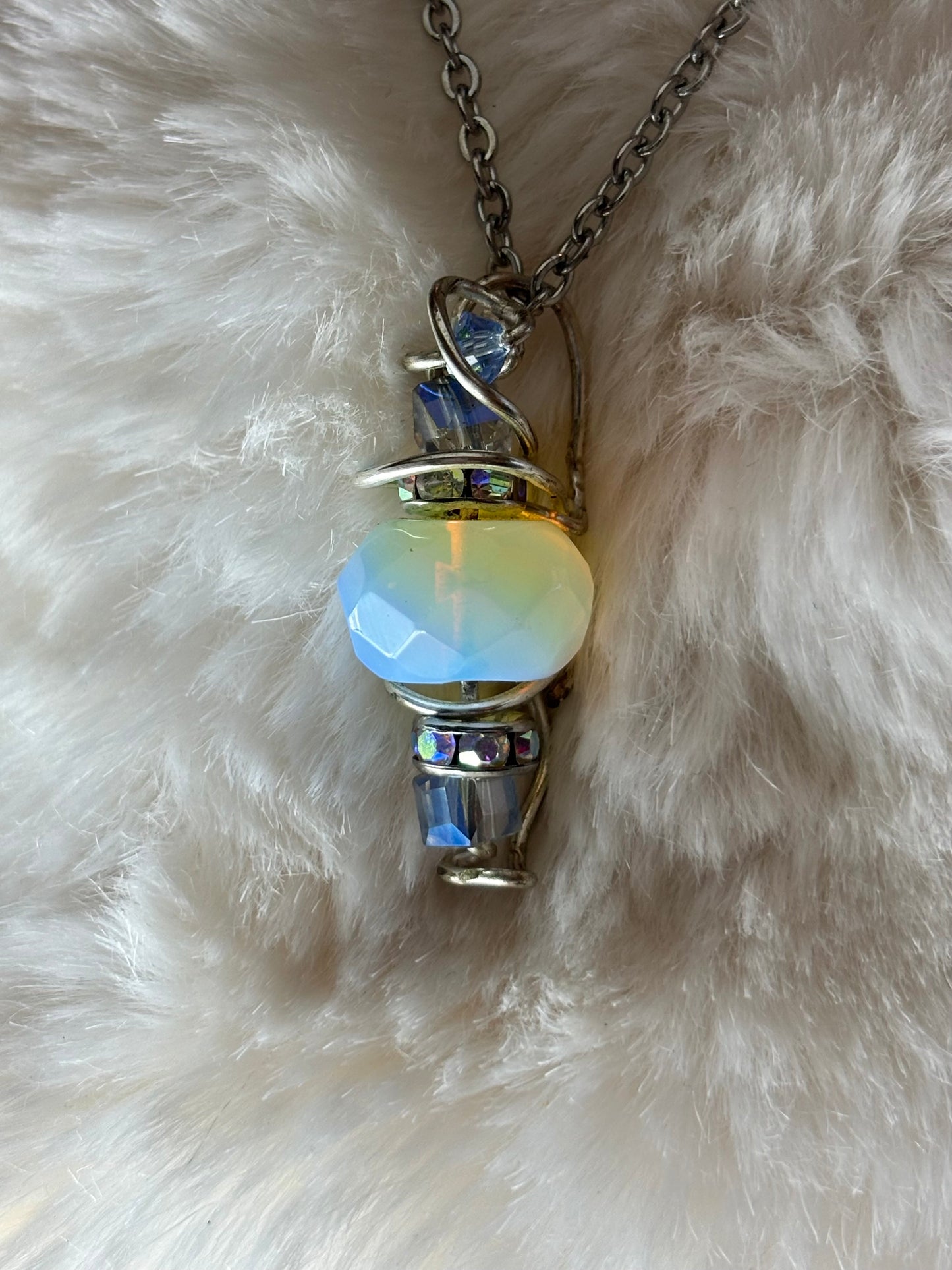 Quiet, kind of magic: moonstone pendant