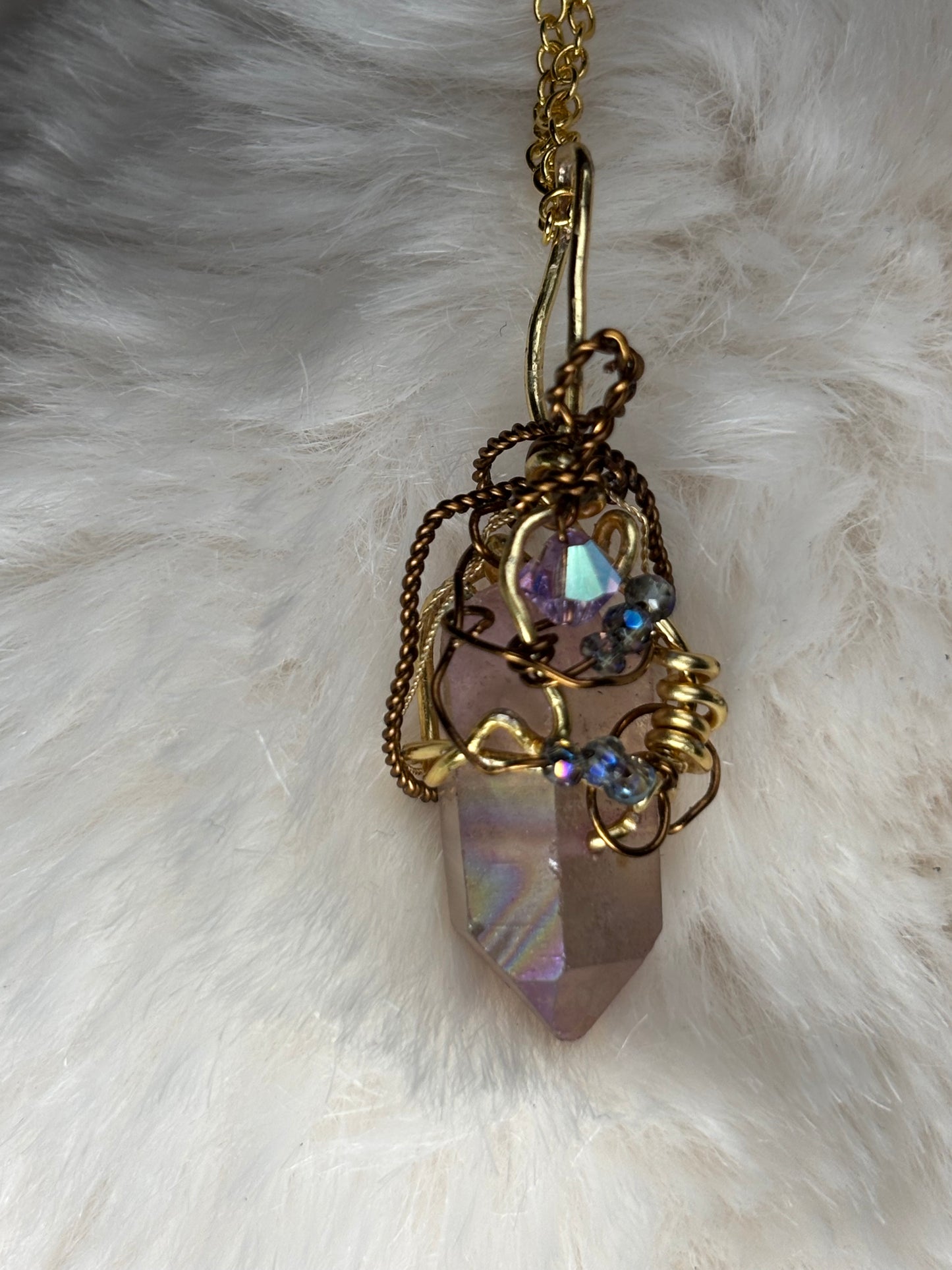 Lavender Whisper: Crystal Pendant