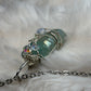 Hidden Prism, Rainbow Magic: green radiated crystal pendant