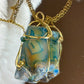 Sacred Shield of Madagascar Collection: The Glow of the Ocean-￼Rare Sea Agate pendant from Madagascar