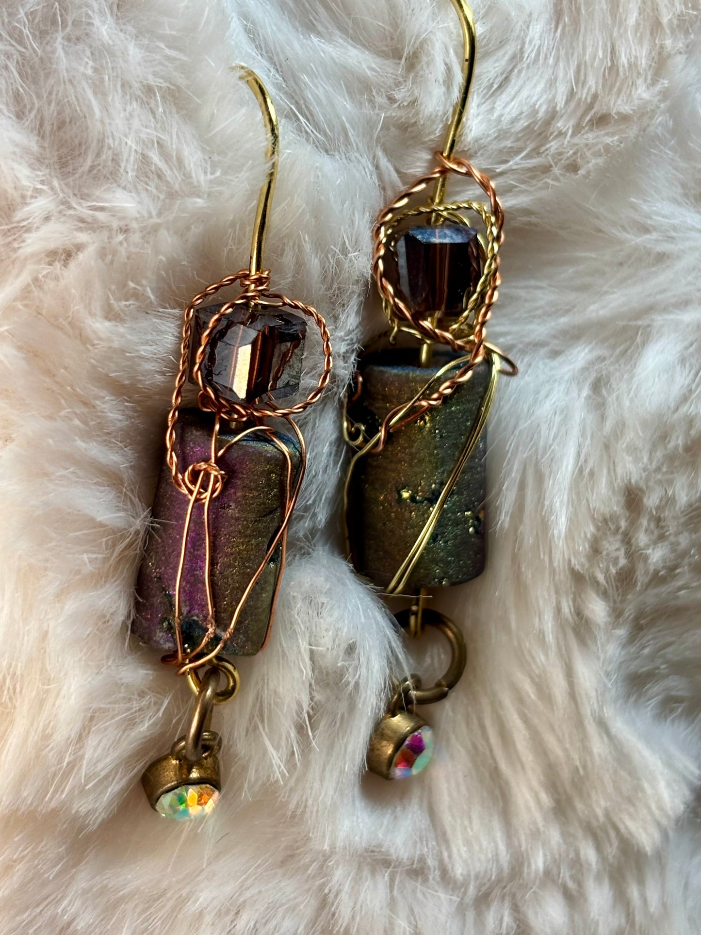 Earthen Stardust: Druzy Earrings