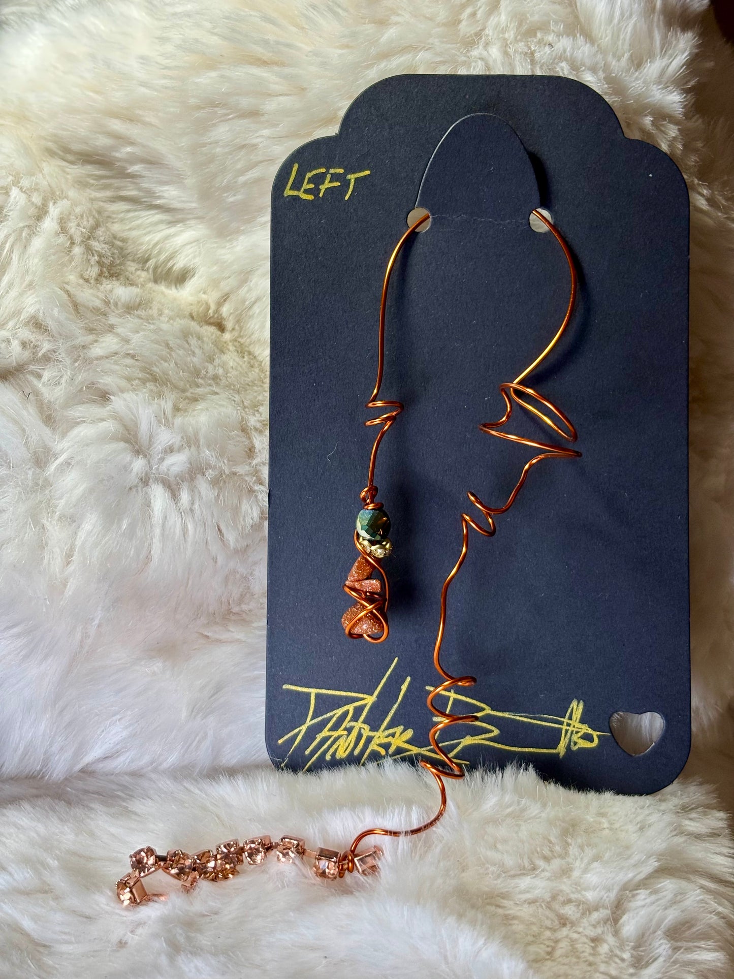 Inner fire: Goldstone left Earcuff ￼