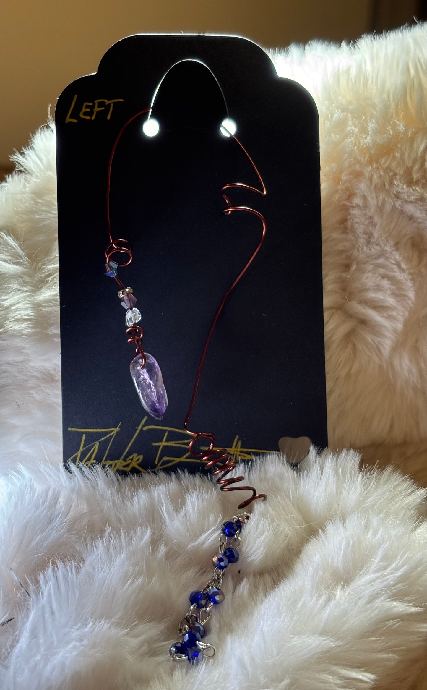 Vow of the Amethyst Guardian: Left Earcuff