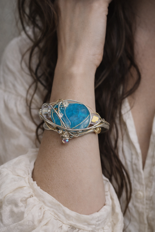 Blue Agate Bracelet:
