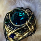 Turquoise green rhinestone ring ￼