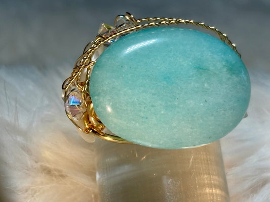 Larimar Ring: tranquil waters ￼