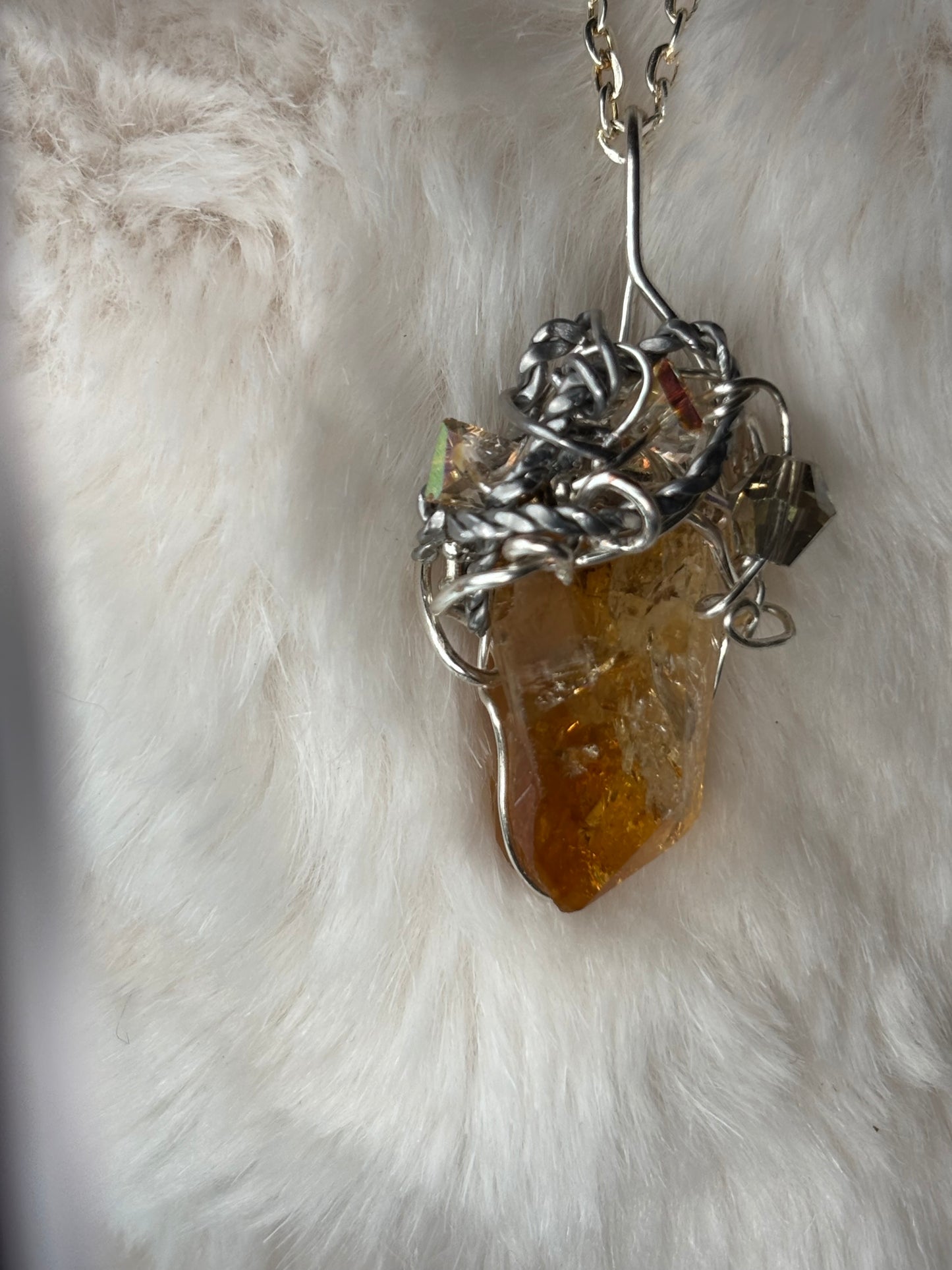 Solar Talisman: citrine pendant