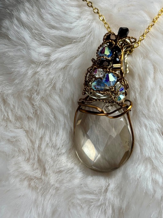 Smoky Glamour Elegance: smoky quartz pendant