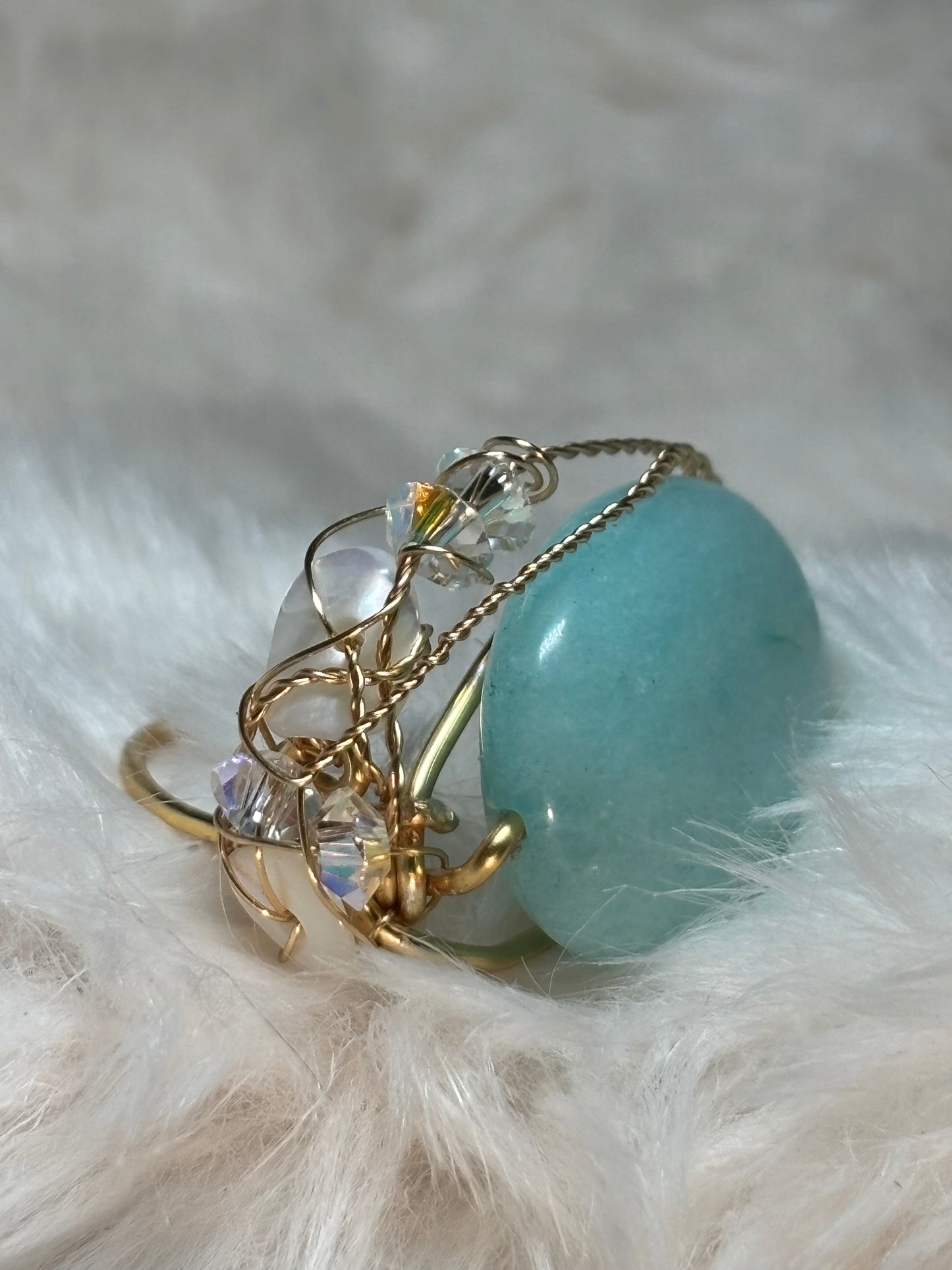Larimar Ring: tranquil waters ￼