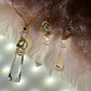 Starfall Icicle: Herkimer diamond earrings (set available)