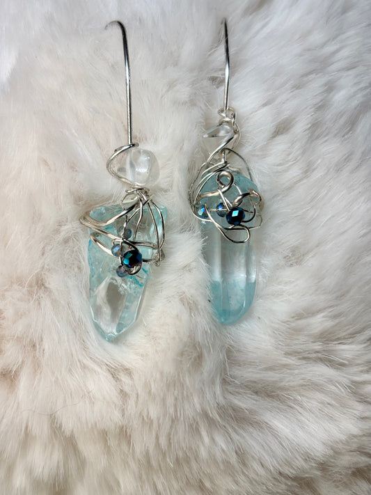 Frozen waters of the first age: earrings (set available)