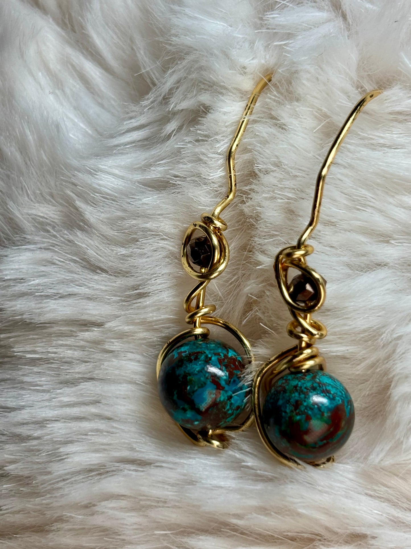 Andean turquoise: Earrings