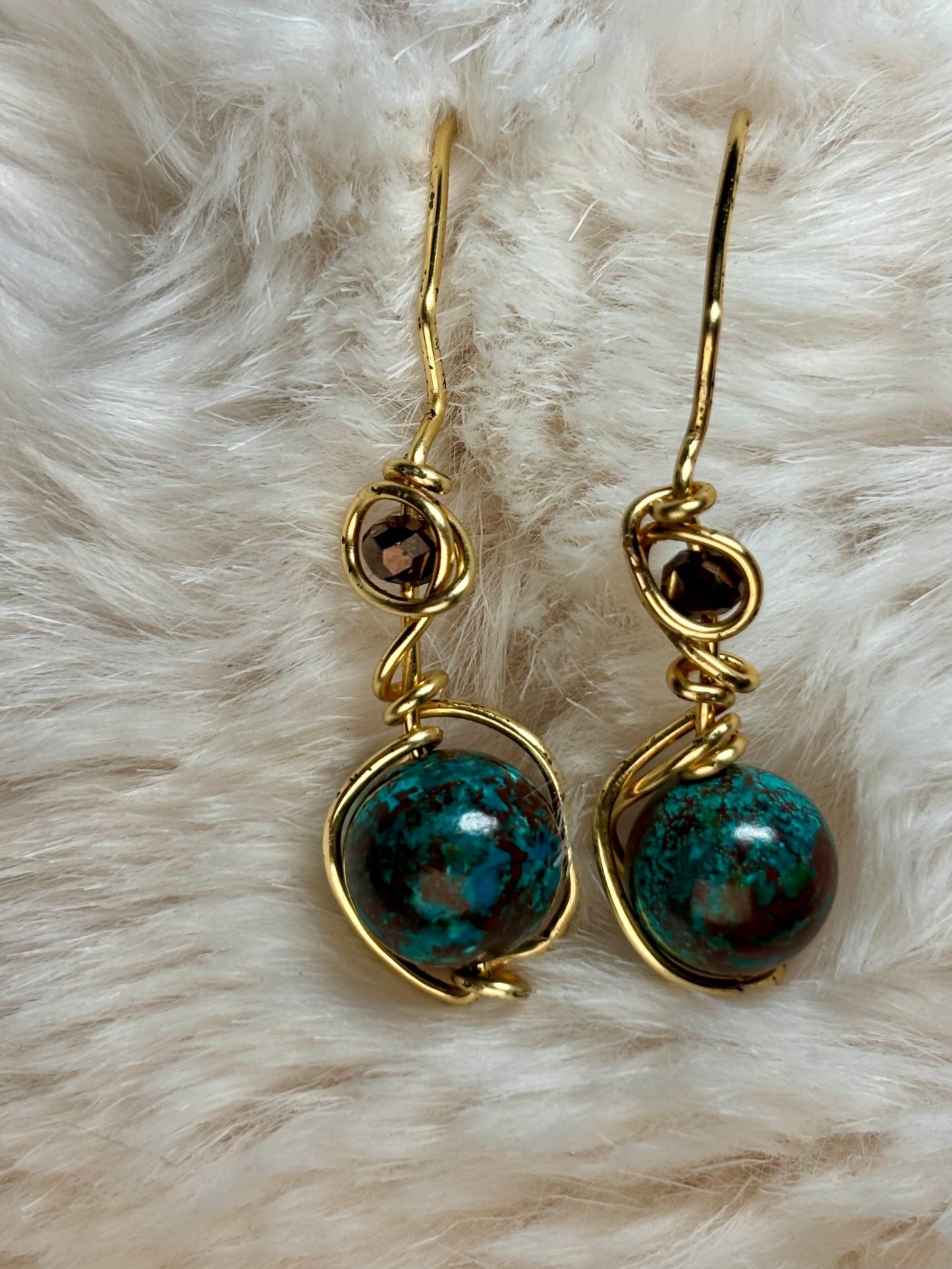 Andean turquoise: Earrings