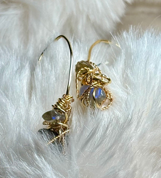 Moonlit Guardian:  Labradorite Earrings