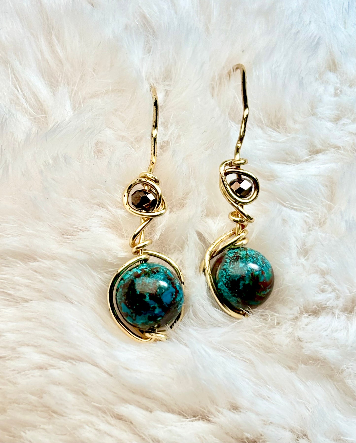 Andean turquoise: Earrings