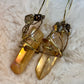 Sunspell:  tangerine aura, quartz earrings ￼