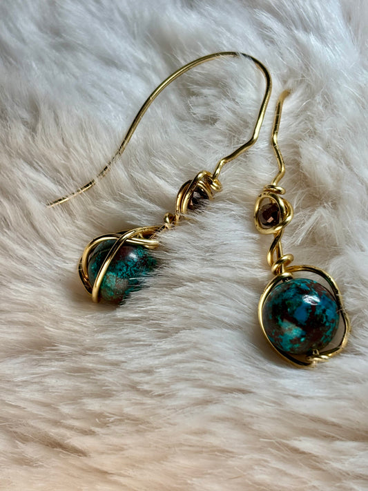 Andean turquoise: Earrings