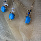 Sky Tide: Howlite Earrings, earring, and pendant set ￼
