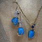 Sky Tide: Howlite Earrings, earring, and pendant set ￼