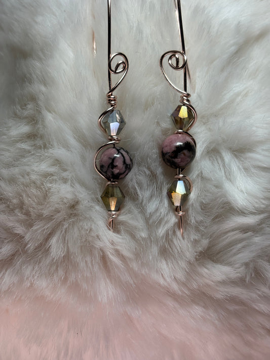 Rose of My Soul: RHONDITE Earring/pendant set ￼