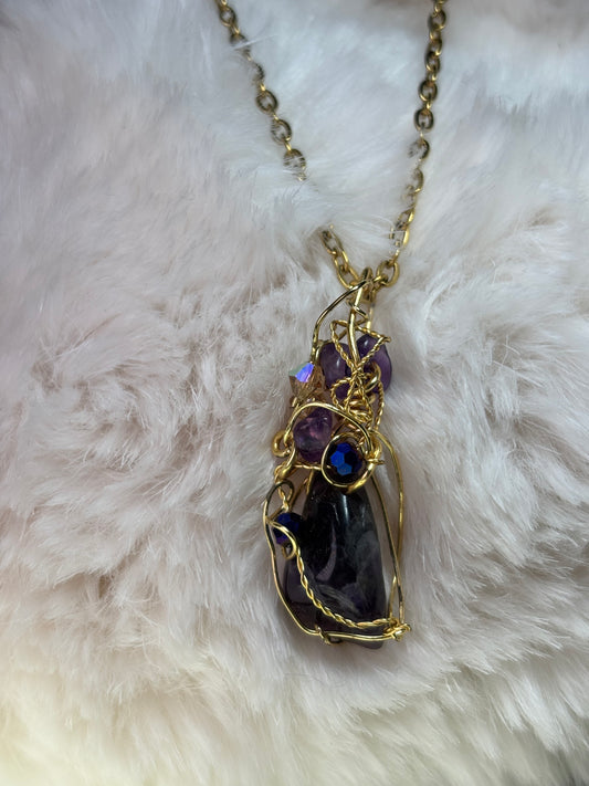 Midnight Crown:  Amethyst Pendant (set available)