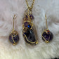 Midnight Crown: Amethyst Earring/Pendant set