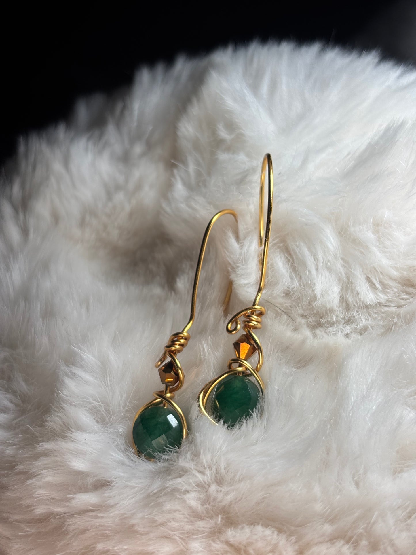Evergreen Queen: Nephrite earring/pendant set