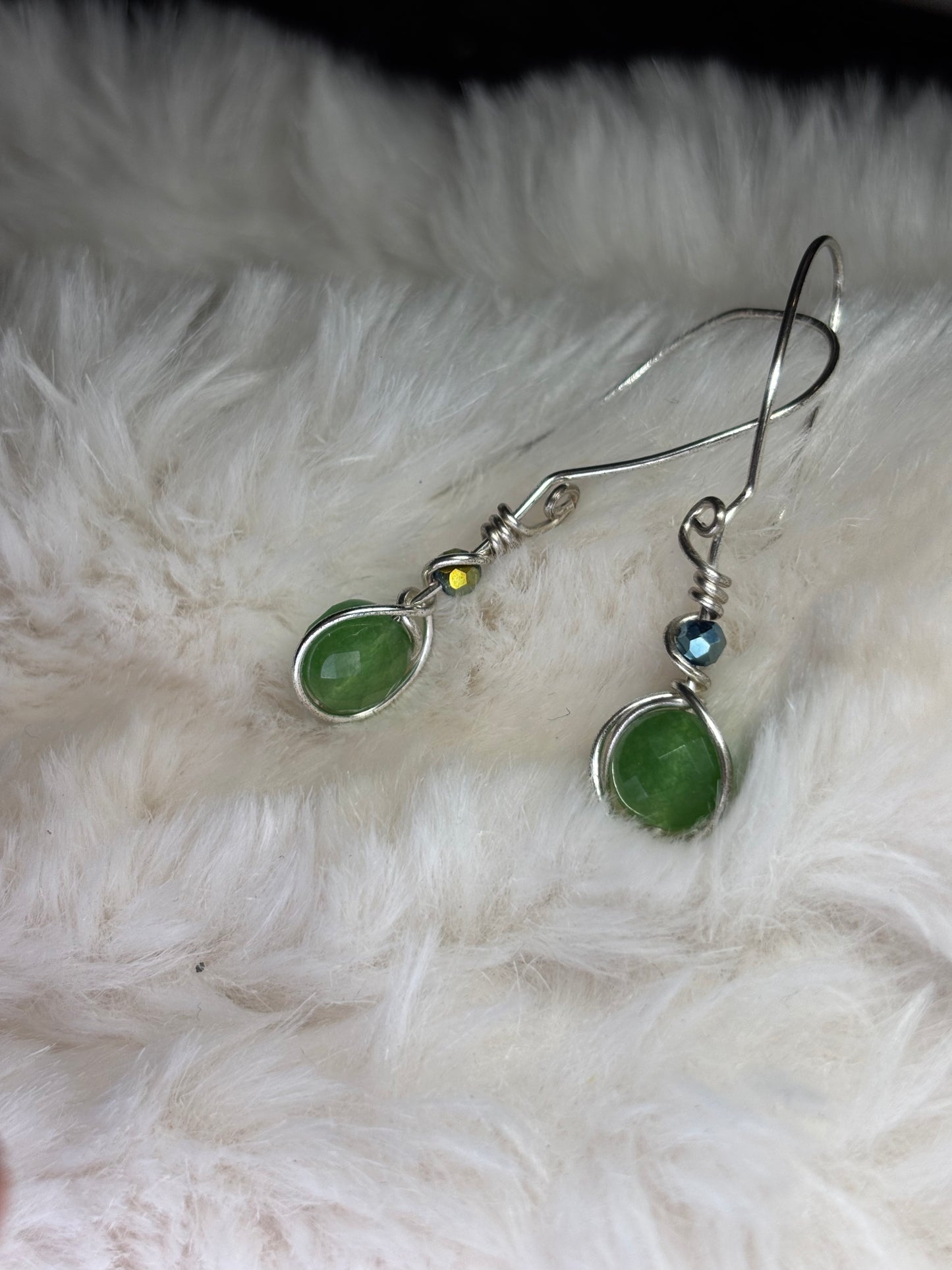 Whispering Vines: Nephrite Jade Earrings
