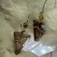Candy Collection – Luminous Espresso Drops: Irradiated Crystal Earrings