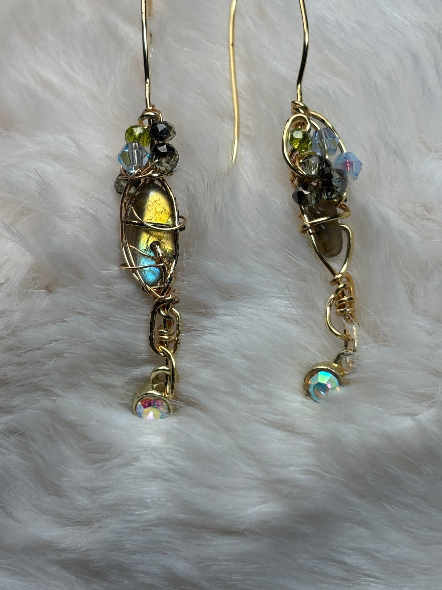 Captured Starlight: Labradorite earrings