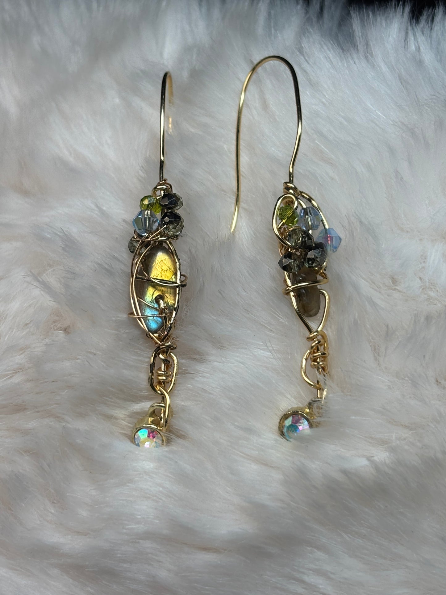 Captured Starlight: Labradorite earrings