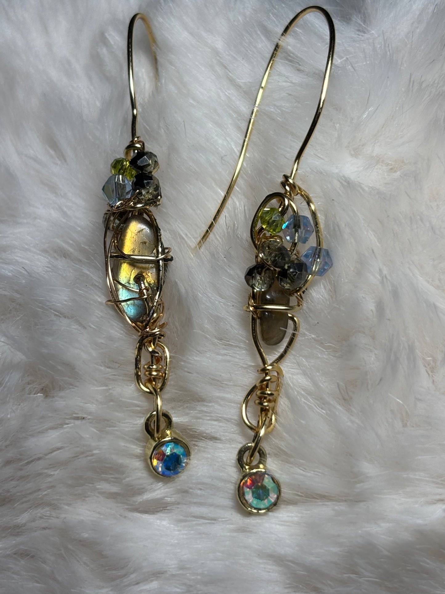 Captured Starlight: Labradorite earrings