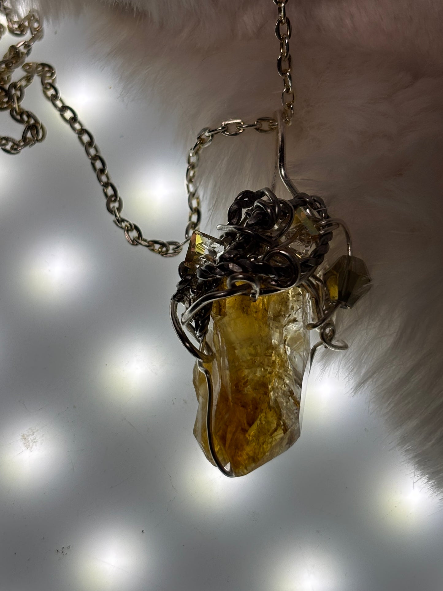 Solar Talisman: citrine pendant