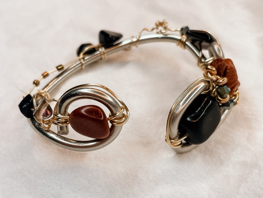 Orion Black Onyx & Goldstone Bracelet