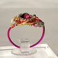 Hot pink rhinestone ring